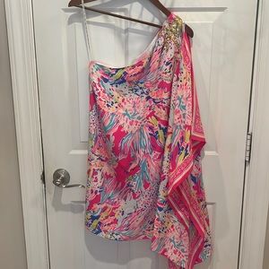 Lilly Pulitzer one shoulder dress size small